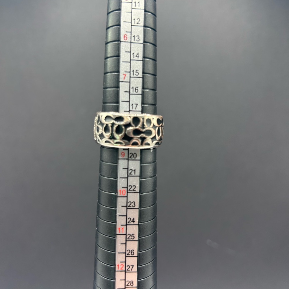Coach Vintage Silver Filigree Ring